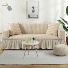 Bubble Lattice Sofa Covers with Skirt Stretch Couch Protector Slipcover Non-slip