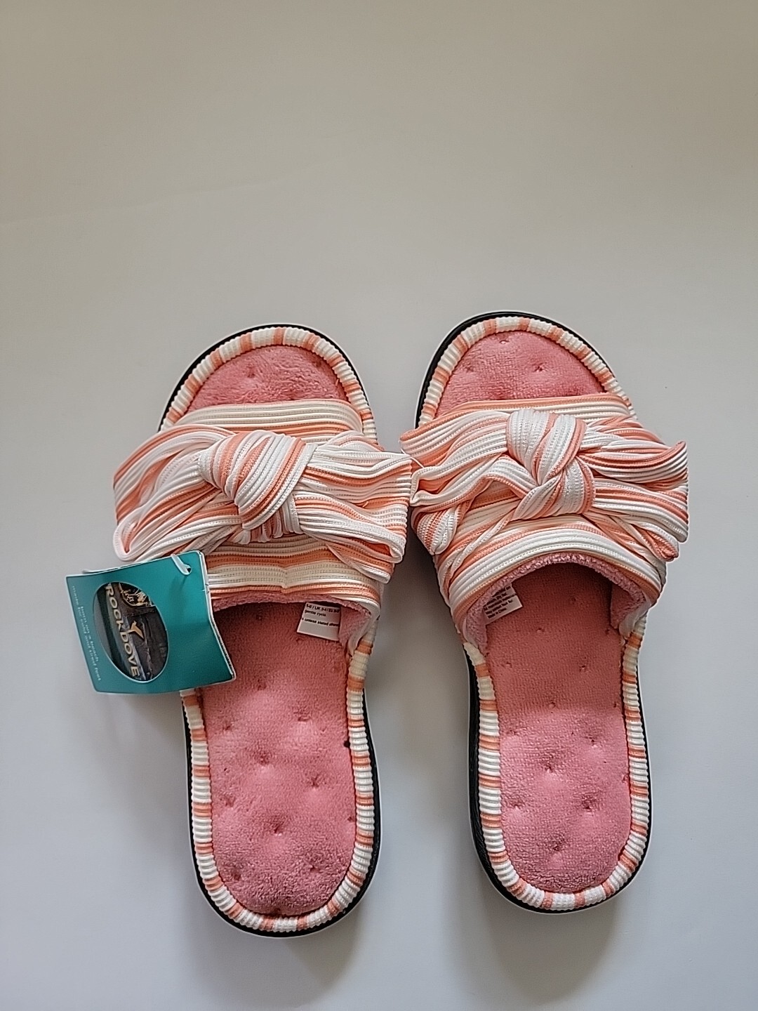 Rockdove Mujer Zapatillas Rosa Arco Slides Cojín PEQUEÑO 5/6 NUEVO