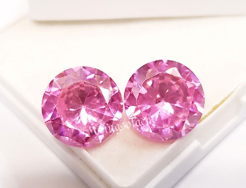 21.50 Ct 2 PC Certified Natural Pink Zircon Round Best Making Sale Going on - Picture 6 of 7