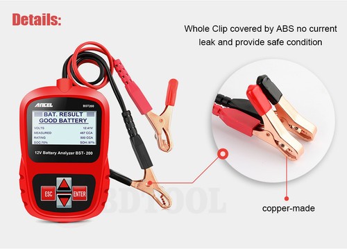 12V 1100CCA Vehicle Battery Tester Automotive Charge System Analyzer Scan Tool - Picture 5 of 9