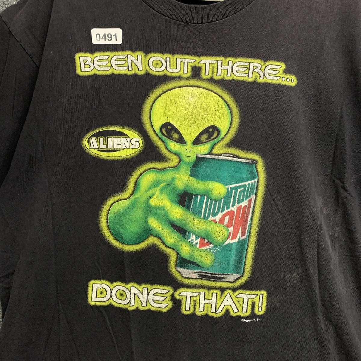 Vintage Mountain Dew T-shirt Adult Size Extra Large Grey
