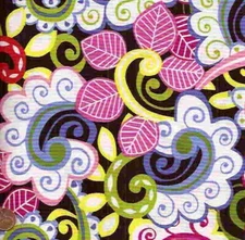 Garden Collage funky large floral retro Michael Miller fabric