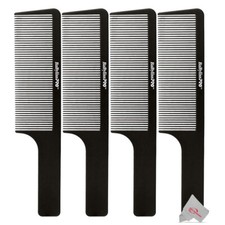 Four BaBylissPRO Barberology 9 Inch Clipper Comb Black