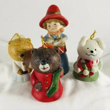 Vintage Jasco Christmas Bell Lot Christmas Critters & Drummer Boy