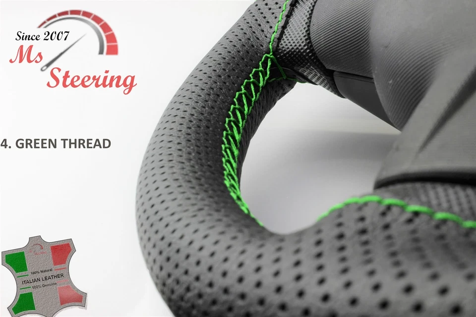 PERF. CUBIERTA VOLANTE CUERO PARA RILEY 4/72 COSTURA NEGRA Foto 4 de 4