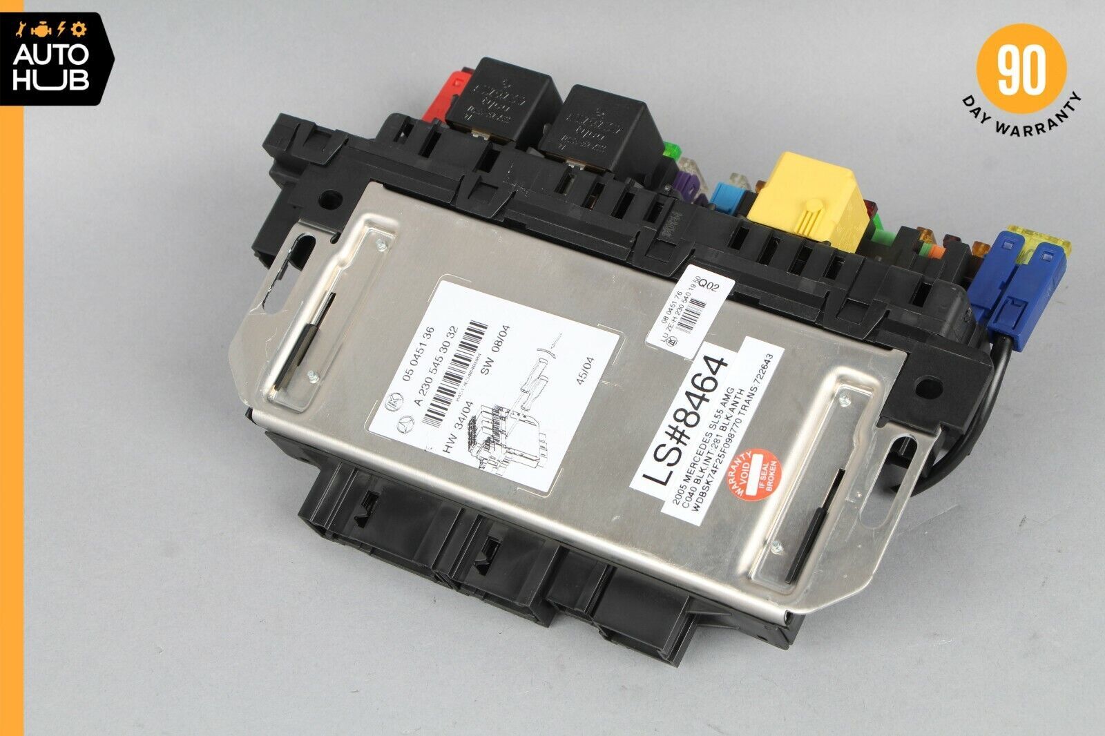 03-12 Mercedes R230 SL55 AMG SL500 SL550 Rear SAM Fuse Box Relay Module OEM