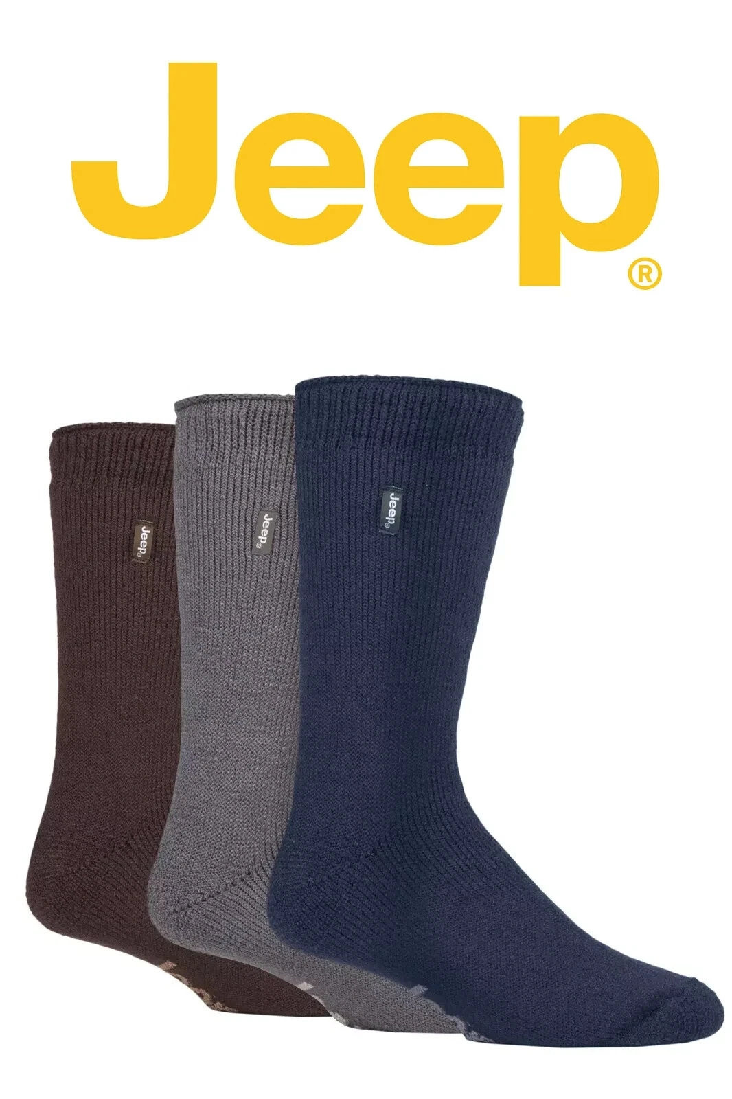 Mens Boot Socks JEEP Renegade Thermal Warm 2.3 TOG Walking Hiking Outdoor 3 Pack