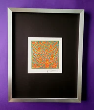 Keith Haring | Vintage Print Signed | Mounted & Framed in Silver Buy it Now ! TS