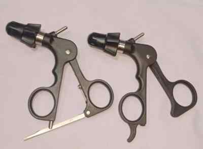 Laparoscopic Grasper Scissors Inserts Normal & Ratchet Reuse Handle 2Pc Set 5mm