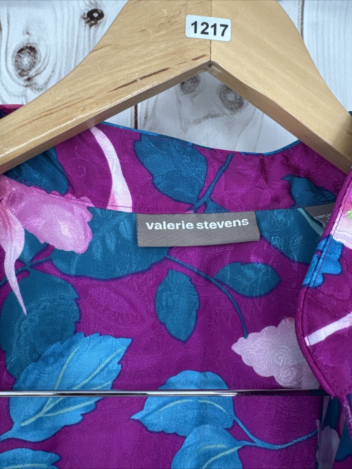 Vintage Valerie Stevens Womens Medium Floral Hous… - image 6