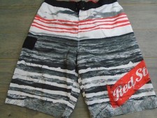 Men RED STRIP Board Shorts Beach Surf Swim Trunks Size XL  0186