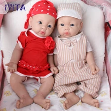 IVITA 17" Silicone Baby Boy or Girl Newborn Full Body Silicone Reborn Doll