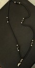 Vintage Richelieu Long Black Beads & Goldtone Black Enamel Pendant Necklace... — photo 6