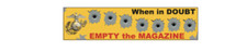 4" us marine corps when in doubt empty magazine bumper sticker decal usa made