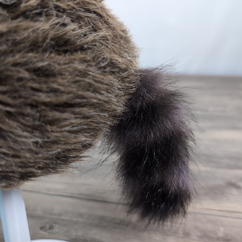 Vintage Davy Crockett Coonskin Tail Cap Raccoon Fox Real Fur Youth Dress Up - Picture 3 of 10