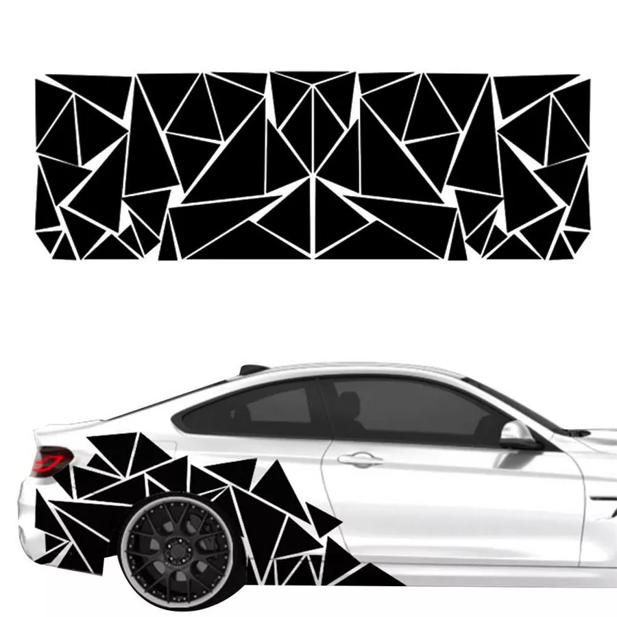 Geometric Triangle Graphics Decal Sticker Side Car Rear Hood Bed Truck Vinyl 1pc
