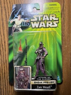 STAR WARS SAM WESELL SNEAK PREVIEW ATTACK OF THE CLONES HASBRO 2001 NEW