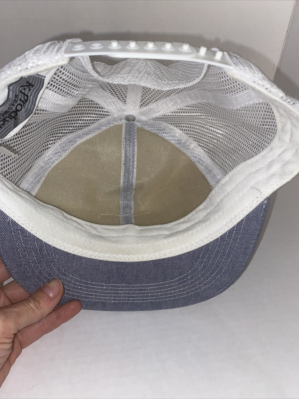 Vintage The Wayne Chambray Blue Patch Snapback Ha… - image 3