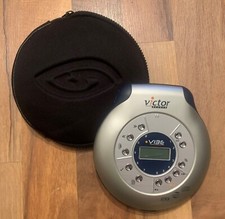 Portable MP3 CD Player DMP206A Case Victor Reader UNTESTED Silver w/ Black Zip