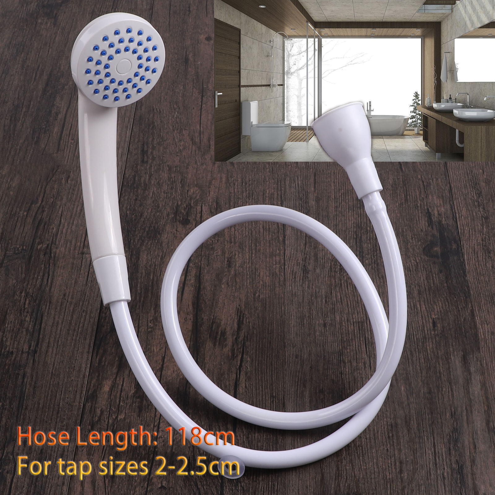 Single Double Tap Bath Sink Shower Head Hose Spray Hairdresser pet push