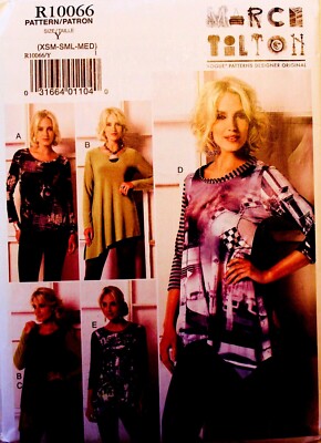 U PICK! Vogue UNIQUE Misses Top Blouse Tunic Vest Sew Pattern ~ UC ~ Tilton 