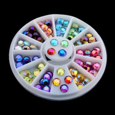 1 Sortierbox Mini Cabochons Kuppel Halbrund Basteln Eingießen Streudeko Acryl