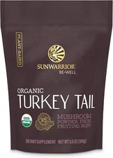 Sunwarrior Organic Turkey Tail Mushroom Powder Turkey Mushroom Immune Sup, 100g