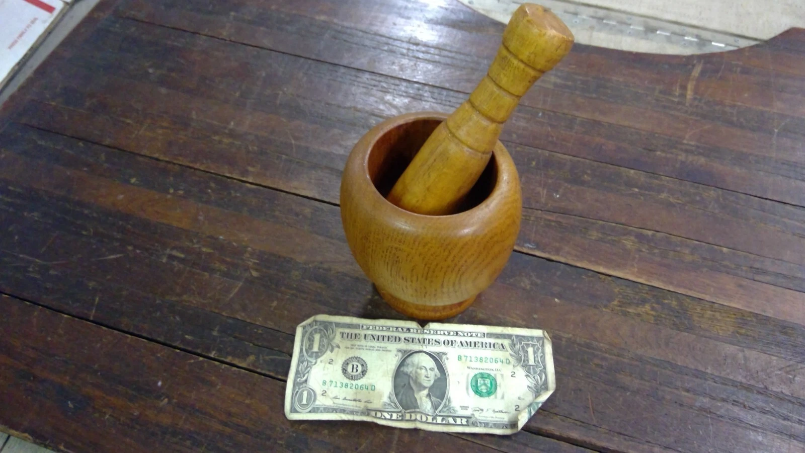 4 Inch Wood Mortar and Pestel NICE!