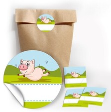 Geschenktüten + Aufkleber Bauernhof Geschenk...