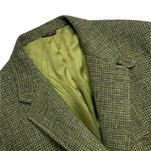 Dijon Herringbone Check Necktie & Pocket Square Set - Luxury Tweed Style, 7cm Wide Tie - View #6