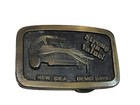 Vintage Hay Baler Farm Tractor Solid Brass Belt Buckle by Spec' Cast