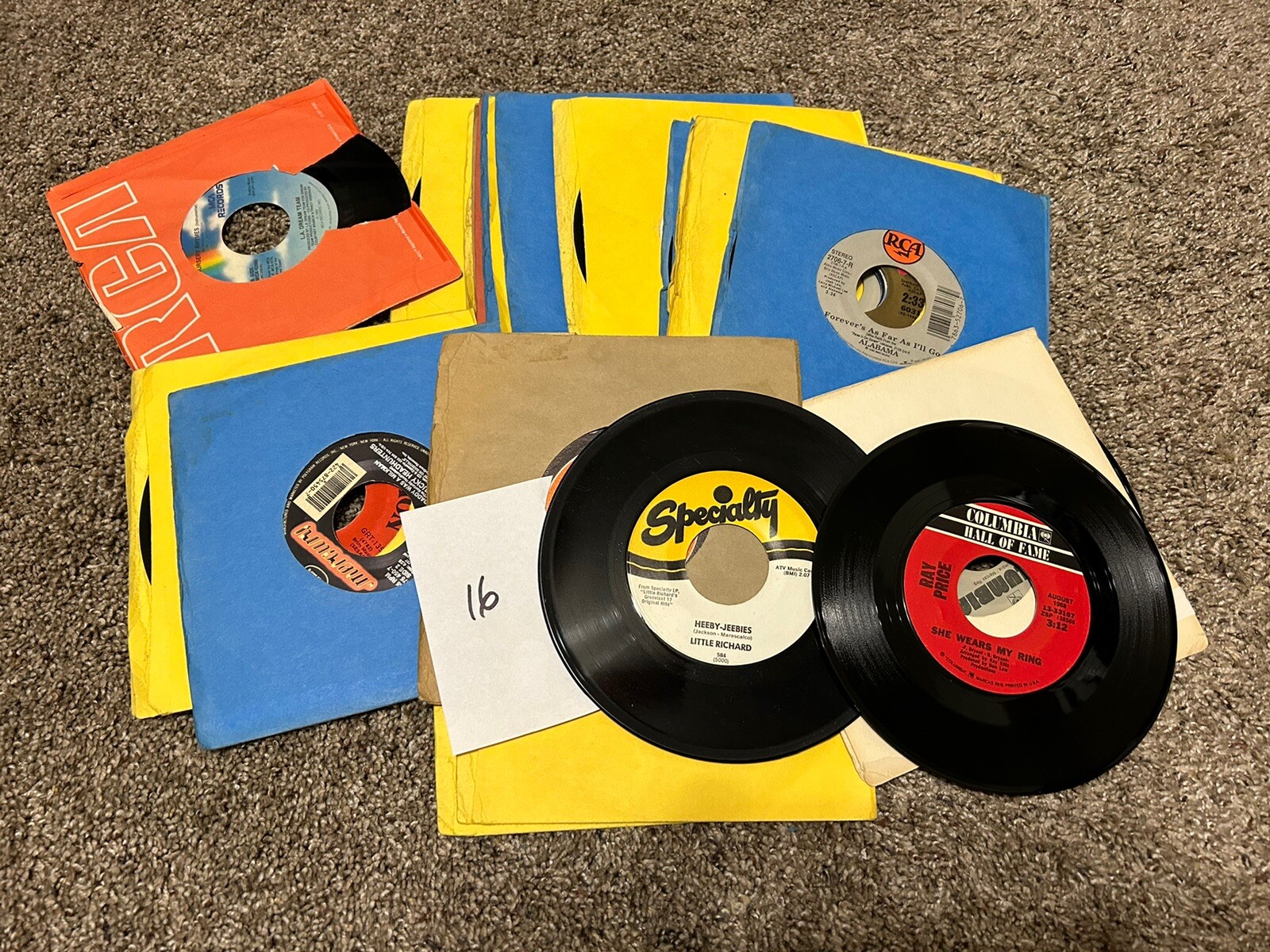 LOT OF 28 VINYL RECORDS 45 RPM  Rock, Pop, Country, R&B 70s-90s READ (16)-image