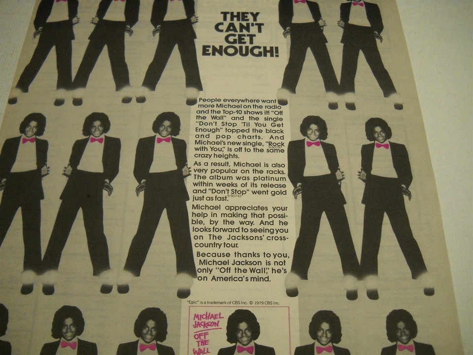 MICHAEL JACKSON People everywhere want more MICHAEL on... 1979 Promo Poster Ad eBay