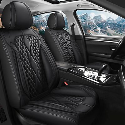 Front Row For GMC Terrain 2010-2024 Car 2-Seat Covers Faux Leather Pad 2PCS