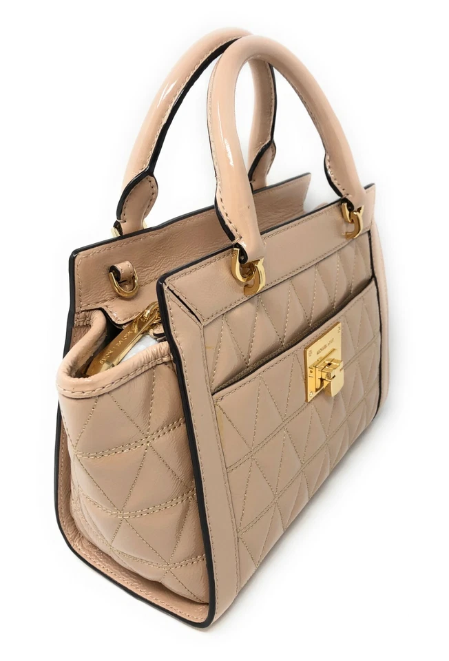 Bolso Mensajero Michael Kors Vivianne Oyster Charol Pequeño Foto 2 de 4