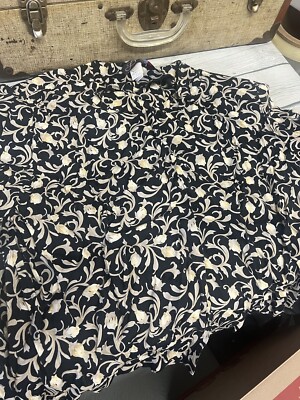 VINTAGE 90s Womens Top Size 18  Floral Button Up C1