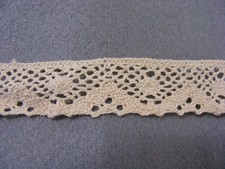 Cluney Cotton Natural Cream Lace x 10 mts - 25mm Wide 142 