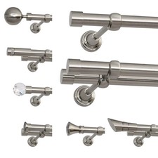 Asta per Tenda / Bastone Doppia & Singola Acciaio 19 mm SET Terminali ROLLMAXXX