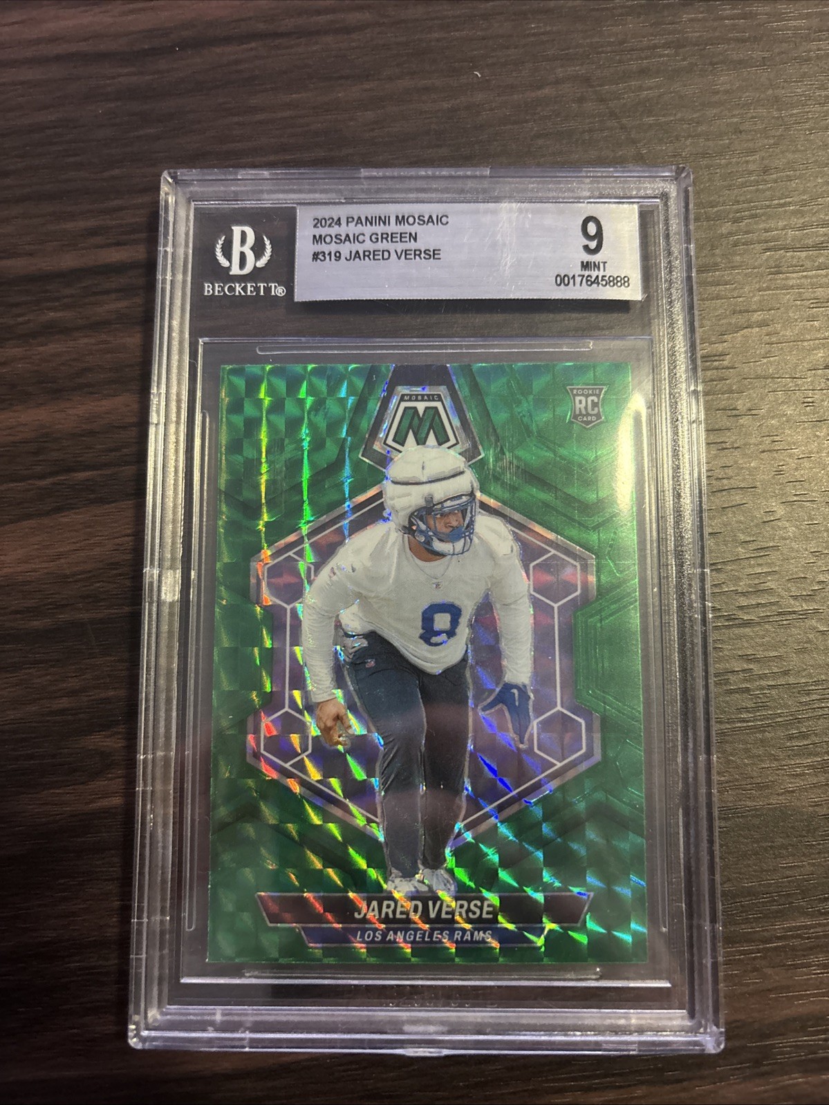 2024 Panini Mosaic - Rookies Jared Verse #319 Green Mosaic Prizm (RC)