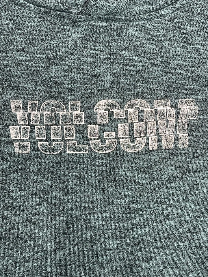 Boys Youth Large Volcom Slicer Hoodie Brit Blue Green Pullover Hoodie - Image 3 of 4