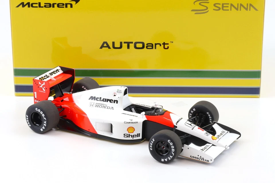 1:18 AUTOart Mclaren Honda MP4/6 Giapponese Gp 1991 A.Senna #1 Con Logo 8 - Immagine 2 di 4