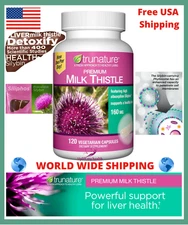 trunature Premium Milk Thistle 160 mg, 120 Vegetarian Capsul Liver Detox Support