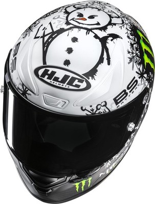 FULL FACE MOTORCYCLE HELMET HJC RPHA 1 V2 CARBON SNOW DIABLO