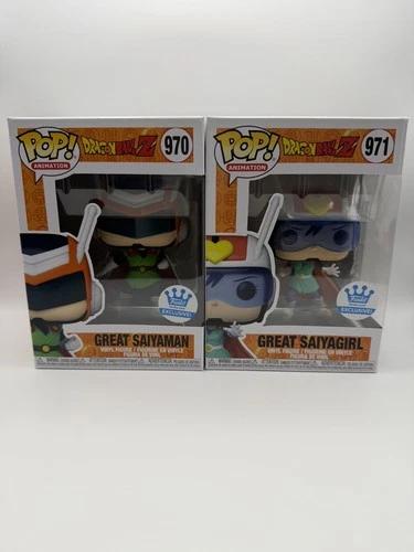 Great Saiyaman Great Saiyagirl Lot Funko Pop 970 971 Dragonball Z