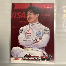 Yuki Tsunoda 2024 Topps Paddock Pass Formula 1 F1 Red Foil Card #17 