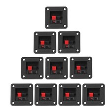 10PCS Speaker Terminal Plate 2 Position 2 Terminals Spring Clip Input Jack