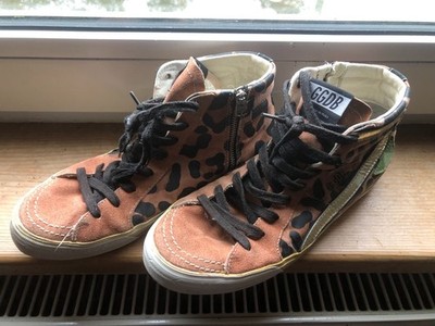Sneaker Turnschuhe Golden Goose GGDB Slide Leopard Gr.39