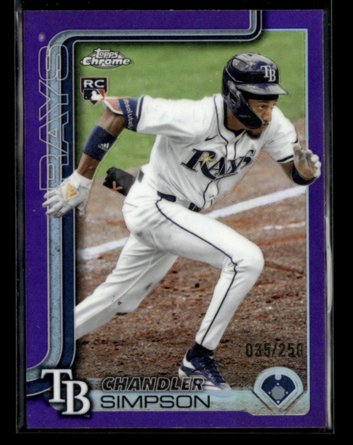 CHANDLER SIMPSON 2025 TOPPS CHROME UPDATE RC #USC179 PURPLE REFRACTOR /250