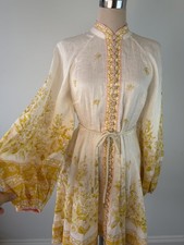 Zimmermann golden buttoned mini Size 1 Floral Linen
