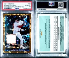 2024 Donruss Roman Anthony 1984 Material-Orange Ice PSA 10 POP 1...Rookie 
